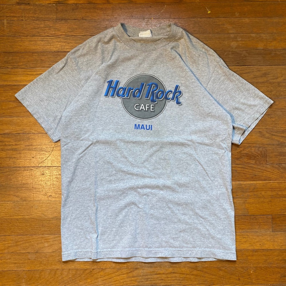Vintage Hard Rock Cafe Maui T-Shirt Mens Large Gray Short Sleeve Graphic Tee